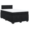 vidaXL Sommier &agrave; lattes de lit avec matelas Noir 120x200 cm Velours