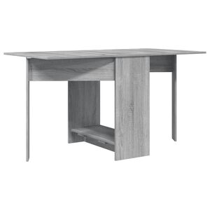 vidaXL Table &agrave; d&icirc;ner 138 x 70 x 73,5 cm Bois d'ing&eacute;nierie Sonoma gris