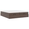 VidaXL Cadre de lit ottoman avec matelas marron 180x200 cm similicuir