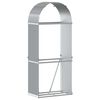 vidaXL Porte-b&ucirc;ches gris clair 80x45x190 cm acier galvanis&eacute;