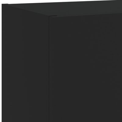 vidaXL Meubles TV avec lumières LED 2 pcs noir 40,5x30x90 cm