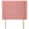 vidaXL T&ecirc;te de lit avec oreilles Rose 83x23x118/128 cm Velours