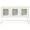 vidaXL Meuble TV blanc 100,5x39x60,5 cm acier lamin&eacute; &agrave; froid
