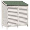 vidaXL Abri de jardin Blanc 106 x 56 x 113,5 cm Bois de Sapin Massif