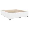 vidaXL Sommier &agrave; lattes de lit avec matelas Blanc 200x200cm Similicuir