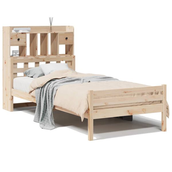 vidaXL Lit biblioth&egrave;que sans matelas 100x200 cm bois massif de pin