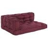 vidaXL Coussin de canap&eacute; sur palette 3 pcs Marron 120 x 80 x 38 cm