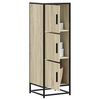 vidaXL Buffet haut ch&ecirc;ne sonoma 35,5x35x106,5 cm bois ing&eacute;nierie m&eacute;tal