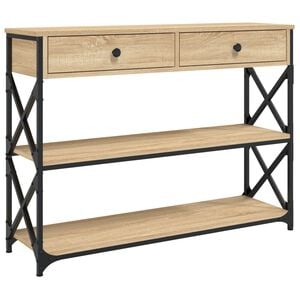 vidaXL Table console chêne sonoma 100x28x75 cm bois d'ingénierie