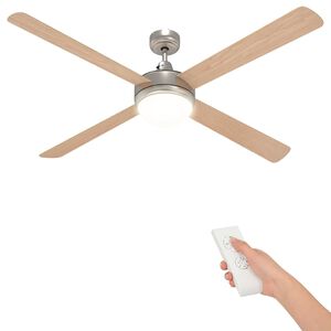 vidaXL Ventilateur de plafond avec lumi&egrave;re et t&eacute;l&eacute;commande &Oslash; 130 cm