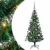 vidaXL Sapin de No&euml;l artificiel pr&eacute;-&eacute;clair&eacute; Vert 150 cm PVC et m&eacute;tal