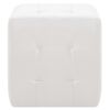 vidaXL Poufs 2 pcs Blanc 30 x 30 x 30 cm Similicuir