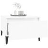 vidaXL Tables d'appoint 2pcs Blanc brillant 50x46x35cm Bois ing&eacute;nierie