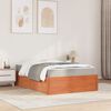 vidaXL Lit avec matelas cire marron 140x190 cm bois massif de pin