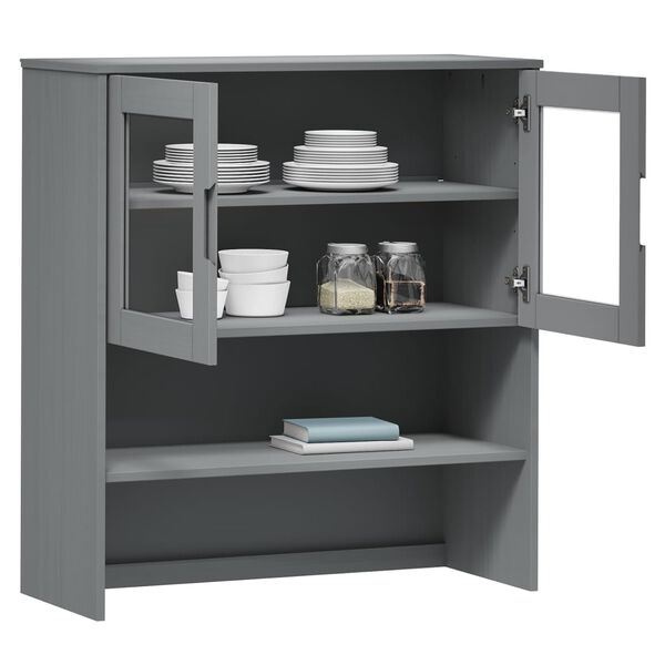 vidaXL Dessus de buffet MOLDE Gris 90x35x100 cm Bois massif de pin
