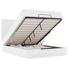 VidaXL Cadre de lit ottoman avec matelas blanc 140x190 cm similicuir