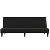 vidaXL Canap&eacute;-lit &agrave; 2 places Noir Tissu microfibre