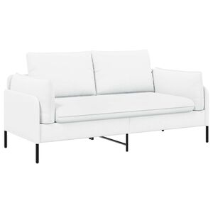 vidaXL Sofa 2 places Blanc 188 x 81 x 89 cm Tissu