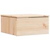vidaXL Table de chevet Marron 37 x 35 x 18,5 cm Bois massif en pin