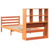vidaXL Lit biblioth&egrave;que sans matelas cire marron 90x190 cm bois massif