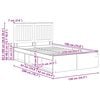 vidaXL Cadre de lit Ch&ecirc;ne artisan 135 x 190 cm Bois de pin massif