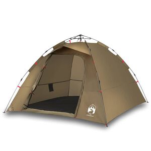 vidaXL Tente de p&ecirc;che 4 personnes vert olive lib&eacute;ration rapide