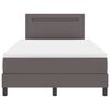 vidaXL Lit &agrave; ressorts avec matelas Gris 120 x 200 cm Simili cuir