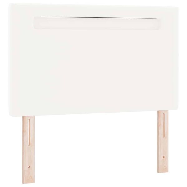 vidaXL Tête de lit LED Blanc 100 cm Cuir synthétique