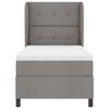 vidaXL Lit &agrave; ressorts avec matelas Taupe 90 x 200 cm tissu