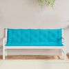 vidaXL Coussins de banc de jardin lot de 2 turquoise tissu Oxford