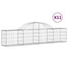 vidaXL Paniers &agrave; gabions arqu&eacute;s 11 pcs 200x30x40/60 cm Fer galvanis&eacute;