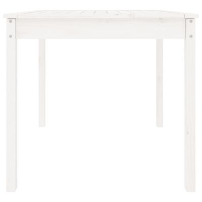 vidaXL Table de jardin blanc 82,5x82,5x76 cm bois massif de pin