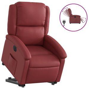 vidaXL Fauteuil inclinable &eacute;lectrique rouge bordeaux similicuir