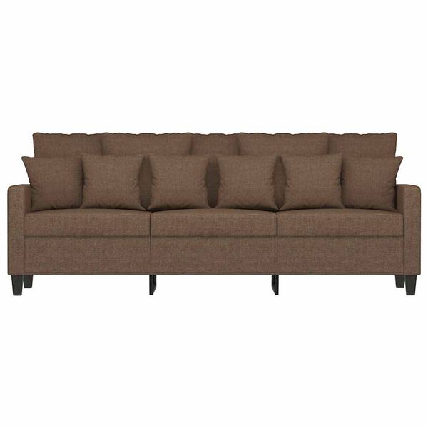 vidaXL Canap&eacute; &agrave; 3 places Marron 180 cm Tissu