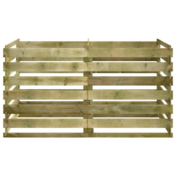 vidaXL Bac de compostage &agrave; lattes Bois de pin impr&eacute;gn&eacute; 180x90x90 cm