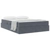 vidaXL Lit avec rangement et matelas Gris fonc&eacute; 140 x 200 cm Velours