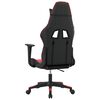 vidaXL Chaise de jeu de massage Noir et rouge Similicuir