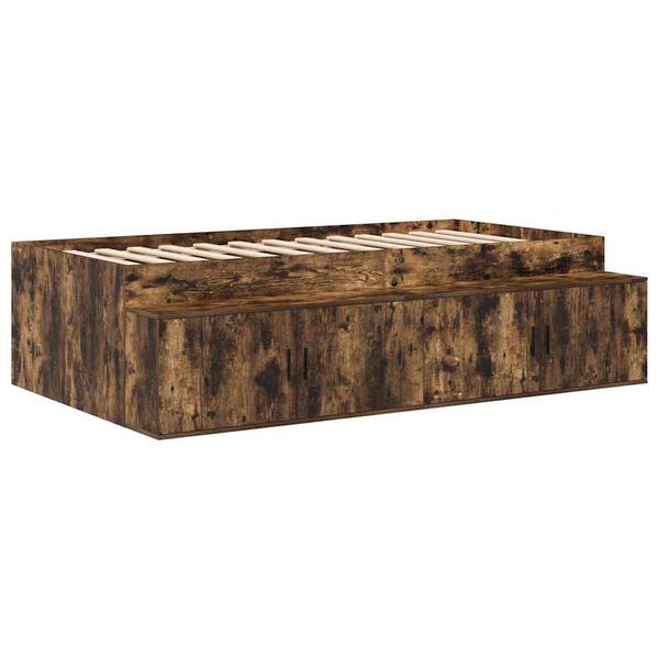 vidaXL Cadre de lit Ch&ecirc;ne fum&eacute; 70 x 190 cm Bois d'ing&eacute;nierie