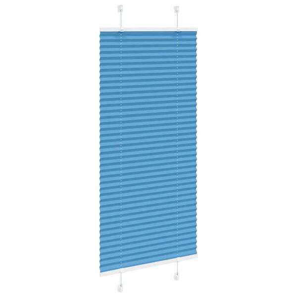 vidaXL Store pliss&eacute; bleu 55x100 cm largeur du tissu 54,4 cm polyester