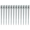 vidaXL Piquets au sol 12 pcs Argent&eacute; 8x8x91 cm Acier galvanis&eacute;