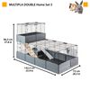 Ferplast Cage &agrave; lapins Multipla Double 107,5x72x96,5 cm Noir