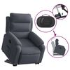 vidaXL Fauteuil inclinable Gris foncé Velours