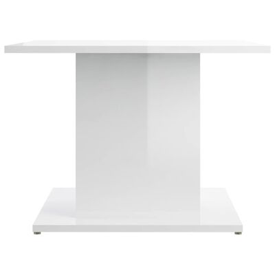 vidaXL Table basse Blanc brillant 55,5x55,5x40 cm Aggloméré
