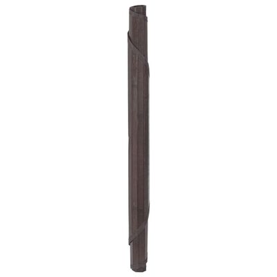 vidaXL Tapis rond marron foncé 80 cm bambou