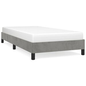 vidaXL Cadre de lit sans matelas gris clair 90x200 cm velours