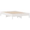 vidaXL Cadre de lit sans matelas blanc 140x200 cm bois de pin massif