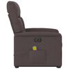 vidaXL Fauteuil inclinable de massage &eacute;lectrique Marron fonc&eacute; Tissu