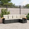 vidaXL Salon de jardin 5 pcs avec coussins noir r&eacute;sine tress&eacute;e
