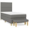 vidaXL Sommier &agrave; lattes de lit et matelas Gris fonc&eacute; 90x190 cm Tissu