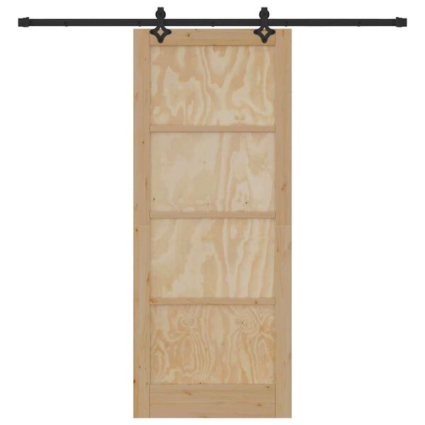 vidaXL Porte coulissante ORKDAL Marron 86 x 211 cm Pin massif